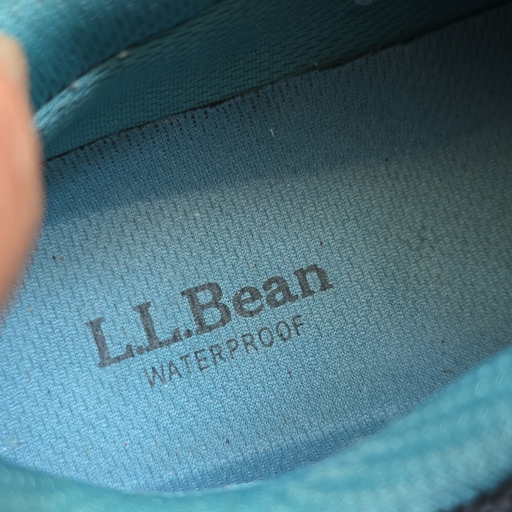 L.L. Bean Woman Gray and Teal Sneakers - Picture 3 of 5